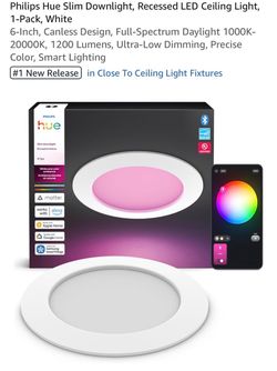 Philips Hue Slim 6-Inch Recessed LED Downlight