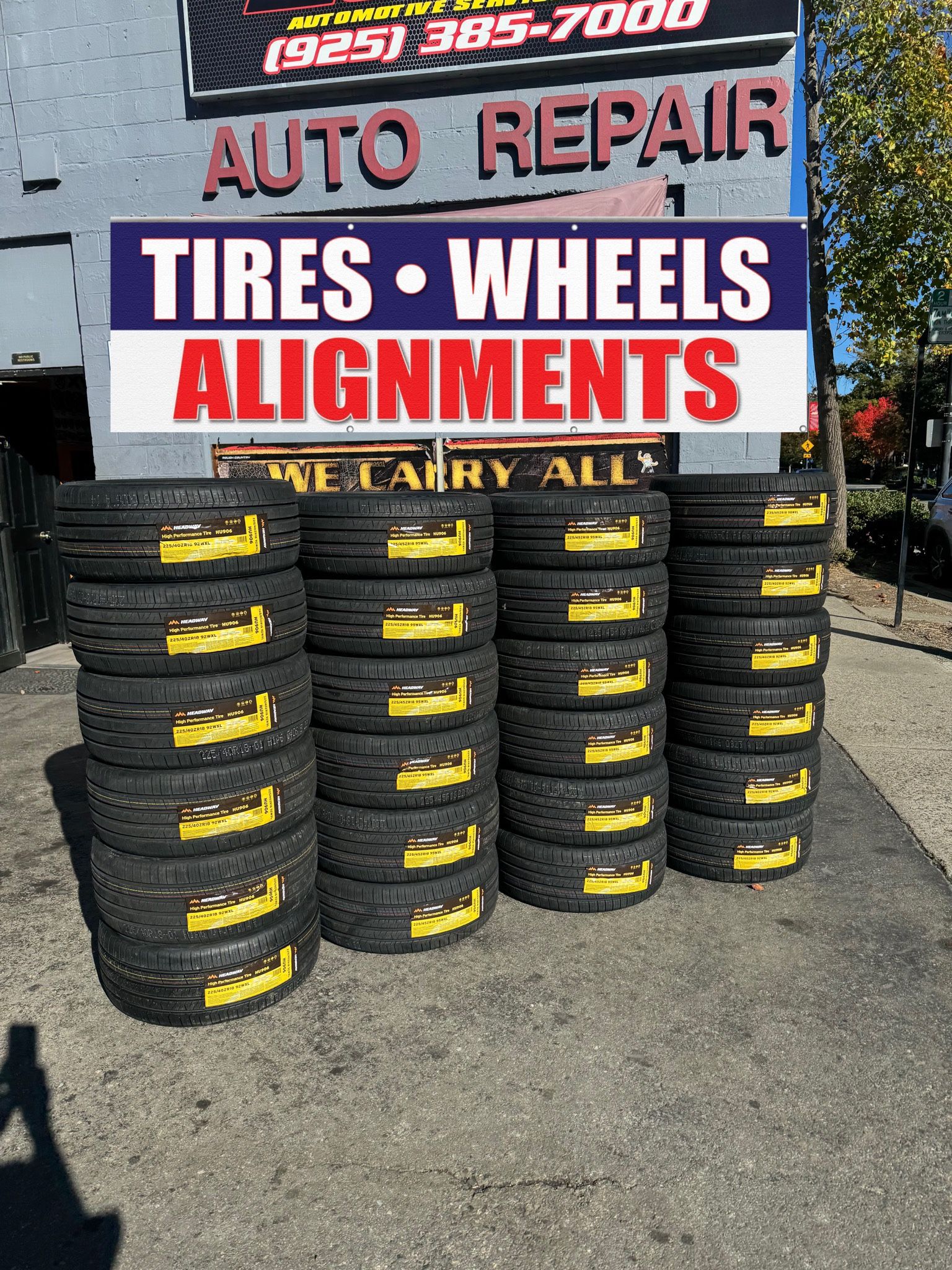 225-40-18 Tires 375$ Installed Get Free Alignment