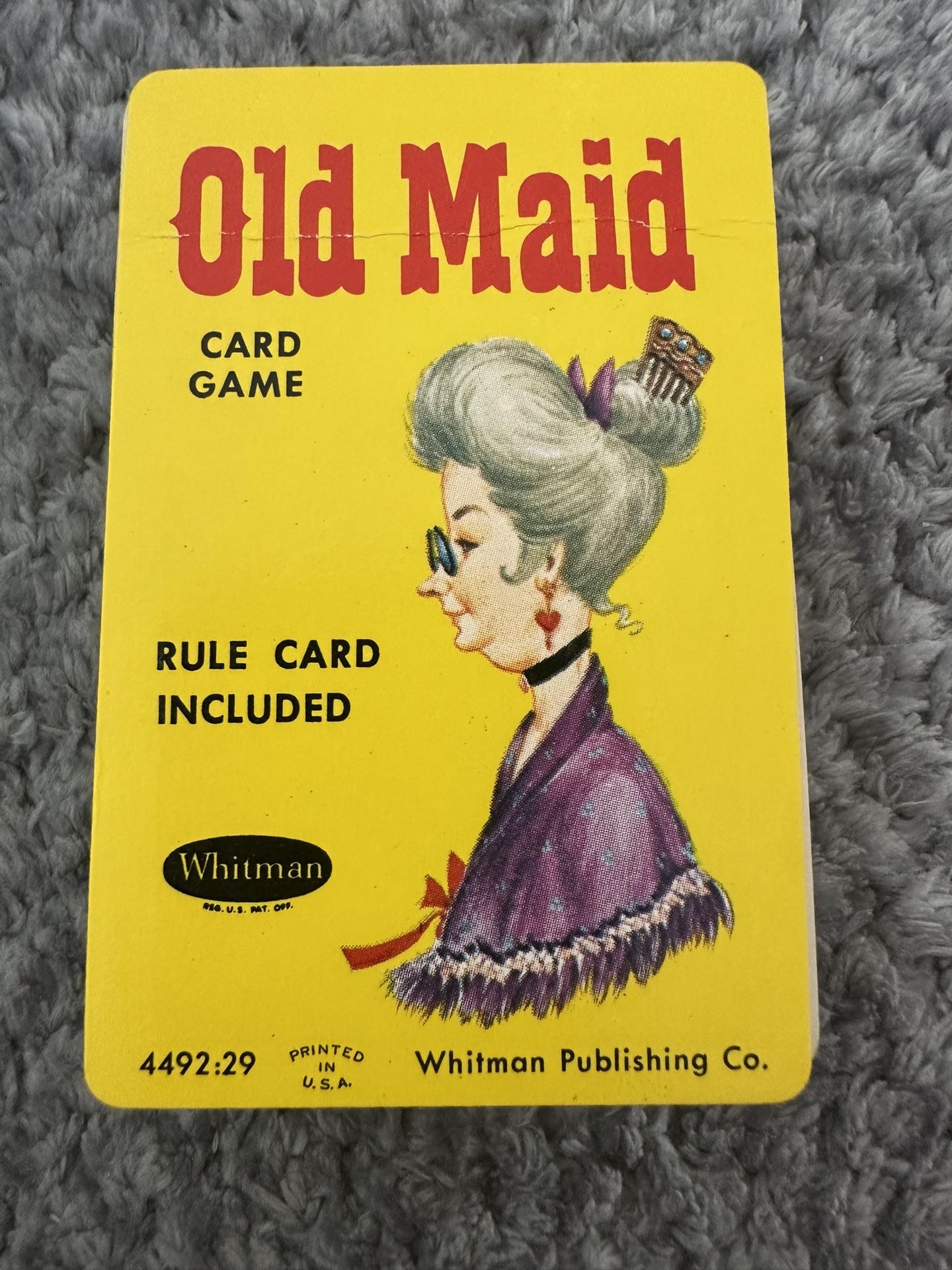 Vintage 1960 Old Maid Card Game
