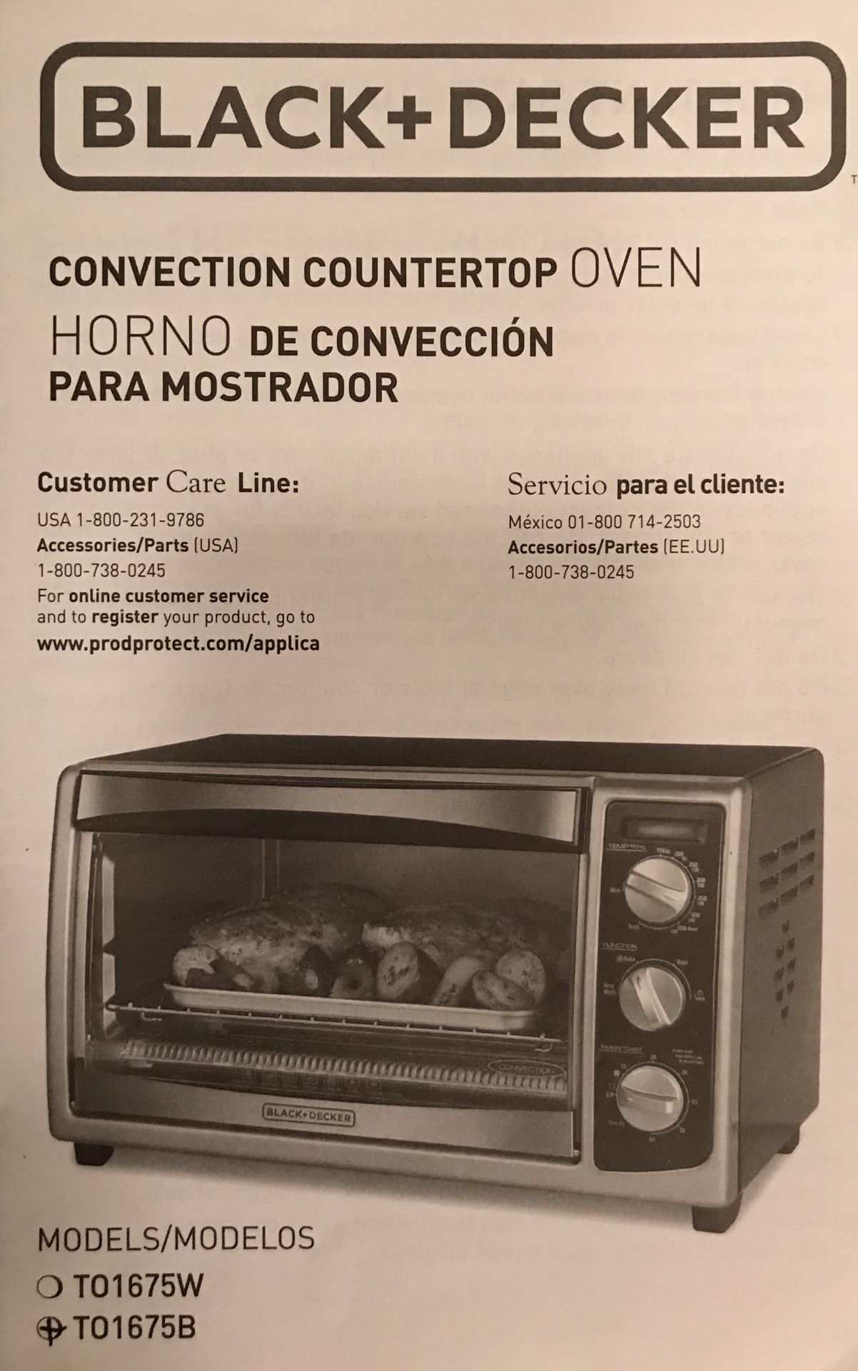 Black & Decker convection countertop oven with Instruction manual & box - toaster  oven for Sale in Irvine, CA - OfferUp