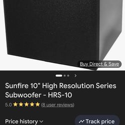 HRS-10 Sunfire Powered Subwoofer 