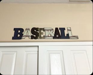 Baseball Metal Wall Sign Decor