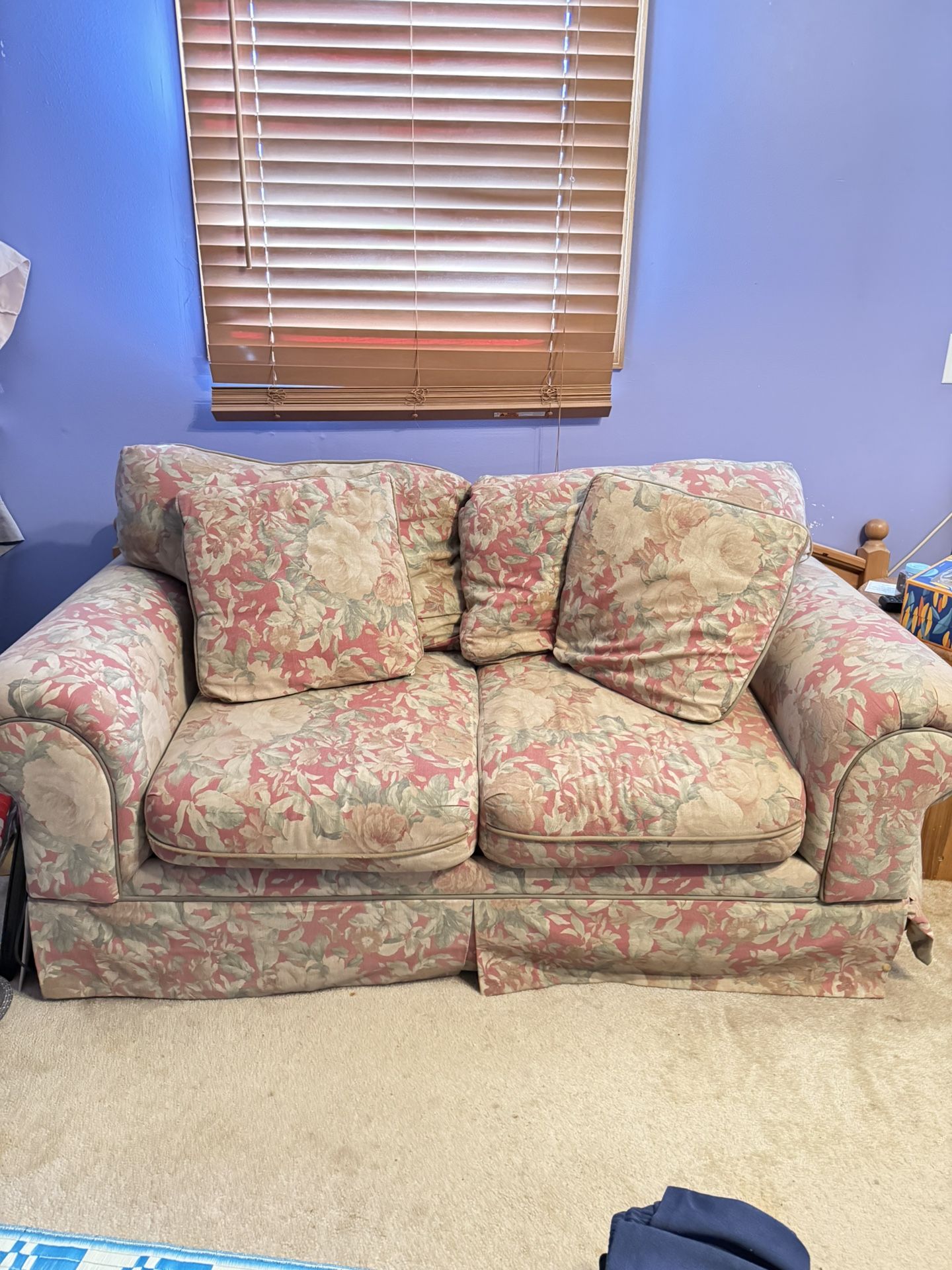 Small Fabric Couch , 60 Inches