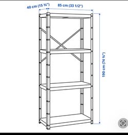BROR Shelving unit, black, 33 1/2x15 3/4x74 3/4 "
