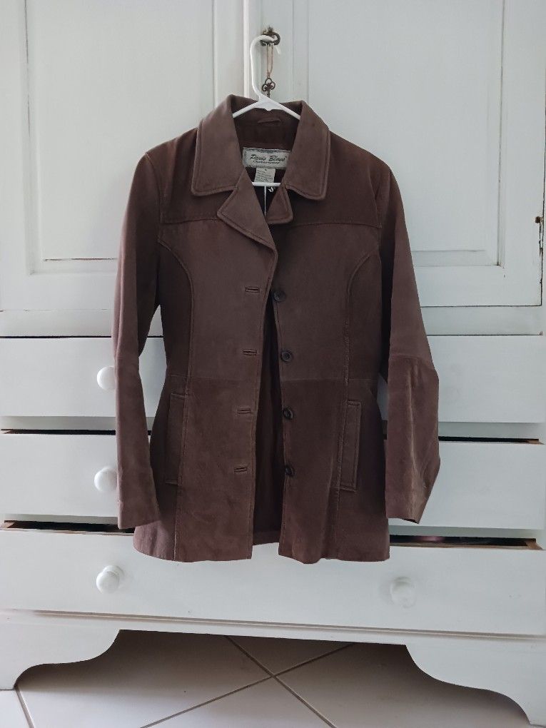 Womens Paris Blues Outerwear Brown Vintage Leather JacketI
