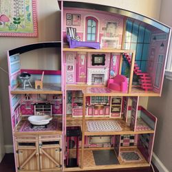 Large Wood Doll House 