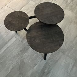 3 Tier Grey End Table. 27 X 24, 17 Inches Tall , In Fantastic Condition