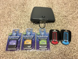 Buzztime Home Trivia System with controllers and cartridges
