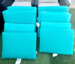 8 blue outdoor patio cushions for sale