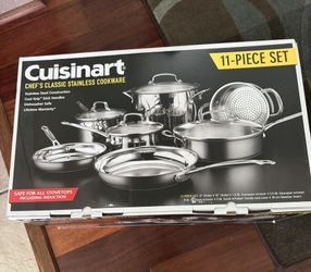 New CUISINART ( CHEF’S CLASSIC STAINLESS COOKWARE.