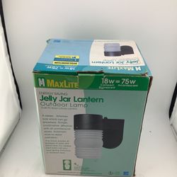 MaxLite Jelly Jar Outdoor Wall Lantern – Dusk-to-Dawn Photocell – GU24 Base