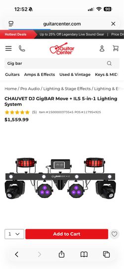 DJ lights gig bar move