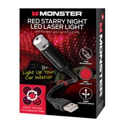 8" Red Starry Night LED Laser Light: USB-Powered Laser Accent
