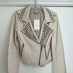 Leather Jacket With studs Zara Premium Collection Size S