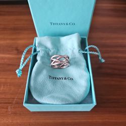REAL Tiffany & Company Ring Cross Bars 9.25  Size 10