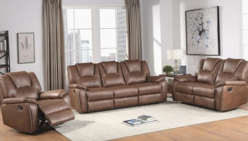 Brown Reclining Sofa & Loveseat ($49 Today 100 Days To Pay)
