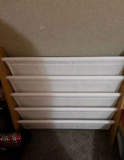 Kids Book Rack with Fabric Shelves