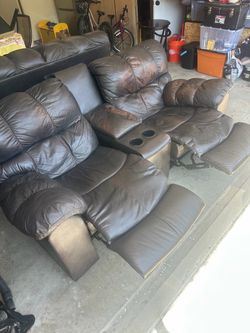 Leather recliner sofa for free