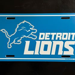 NFL Detroit Lions License Plate/Officially Licensed Product 