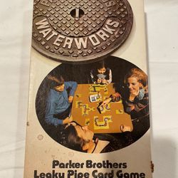 Vintage Parker Brothers Waterworks Leaky Pipe Card Game 