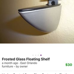 Frosted Glass Floating Shelf (2)