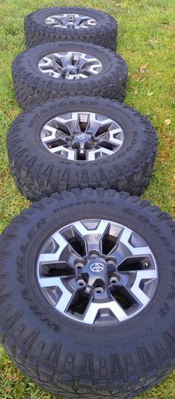 LIKE NEW 16" WHEELS WITH USED GOODYEAR ALL TERRAIN TIRES FOR ANY TACOMA 4RUNNER TUNDRA SEQUOIA OR T-100 WITH 6LUGS 1996 to 2023