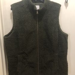 Unisex OSO Casuals fleece sleeveless Full Zip Vest XL