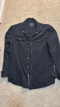 Scotch n soda denim reg long sleeve black