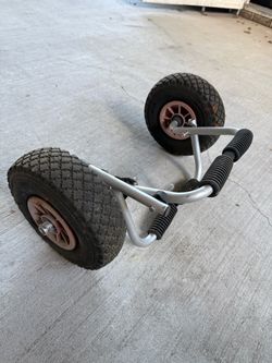 Kayak or Canoe Transport Cart with Balloon Tires