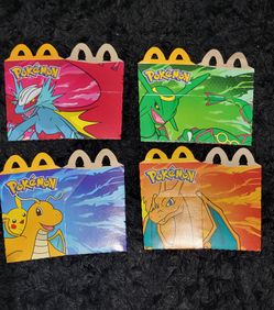 Pokemon happy meal boxes