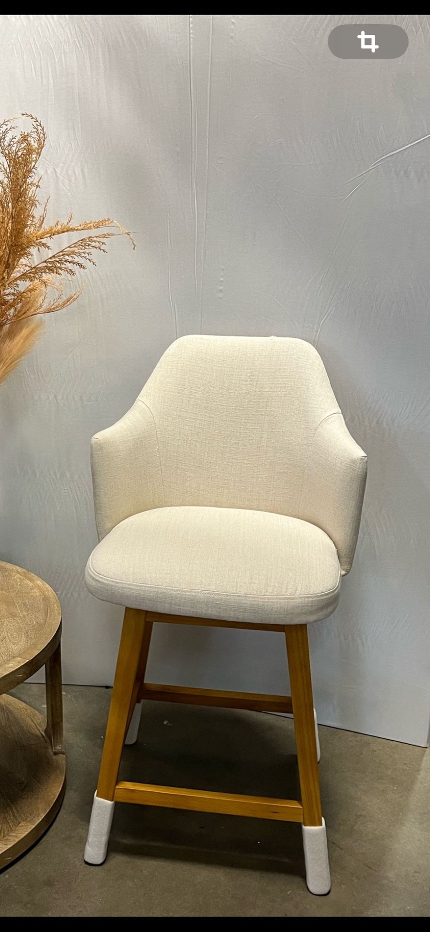 NEW LINEN CHAIR STOOL,38” Tall