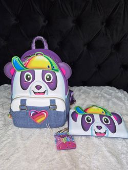 NEW Lisa Frank x Loungefly Panda Painter Backpack & Wallet