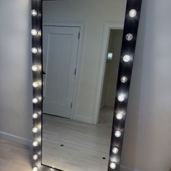 HIGH-END LIGHTED MIRROR, LIKE NEW - HOME OR BUSINESS