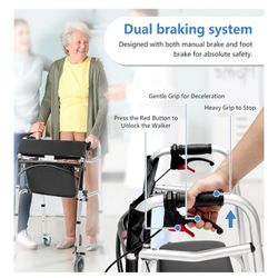 Adult Walker With Brakes 