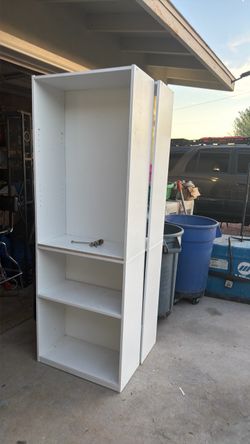2 white Shelves