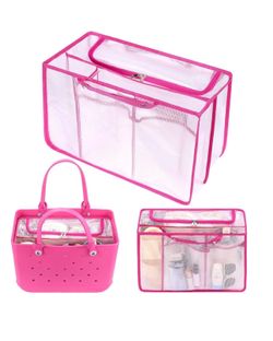 Clear Beach Bag Organizer for Bogg Bag Accessories Compatible with Bogg Bag XL PVC Organizing Your Bags and Divide Space