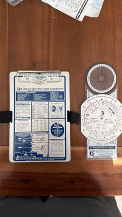 Aviation flight kneeboard and E6-B flight computer