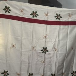 Christmas shower curtain ( Nice satin  material!