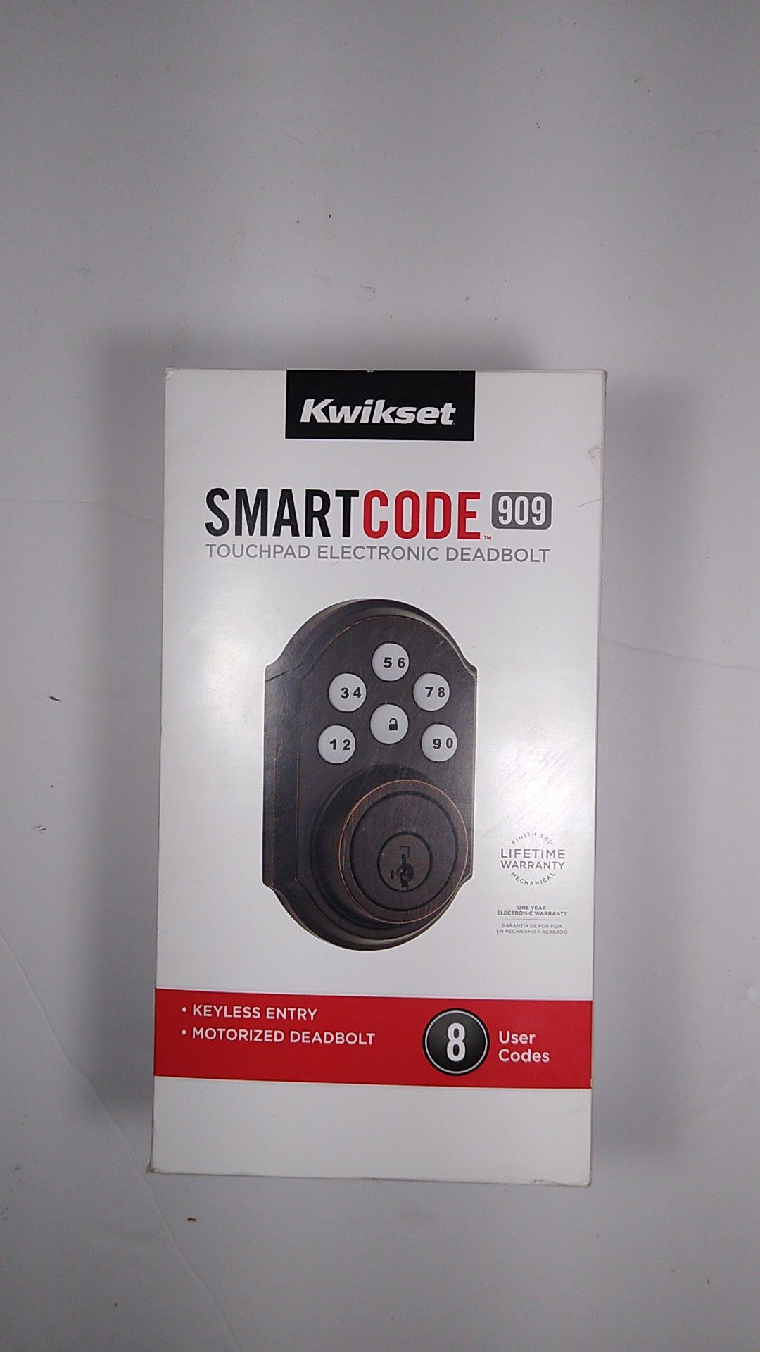 Kwikset SmartCode 909 TouchPad Bronze Electronic Deadbolt Smartkey Keyless Entry