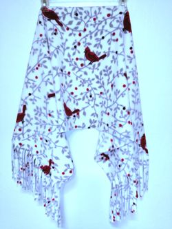 Anti Pill Fleece Scarf With Fringe