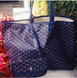 goyard blue handbag