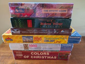 New and Rare 1000/2000 Piece Jigsaw Puzzles - $15 Each