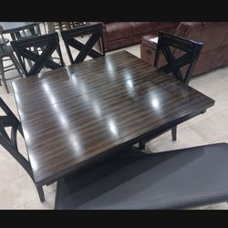 *Dining Room Special!!!*---Charming Kelly Dining Table Sets W/4 Chairs And Bench---Delivery And Financing👌