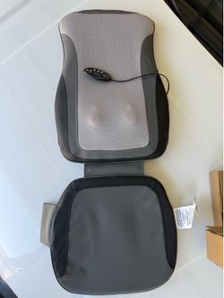 HoMedics Back Massage Cushion w/ Remote Control, 2 Heads, Gray/Black