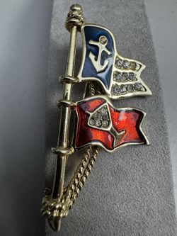 DANECRAFT Signed Nautical Flag Pin
