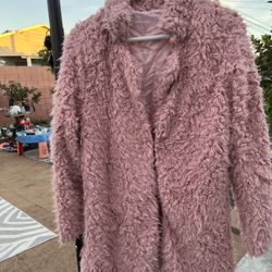 Womens Ladies Warm Faux Fur wool-like Coat Jacket Solid Turn Down Collar Outerwear On