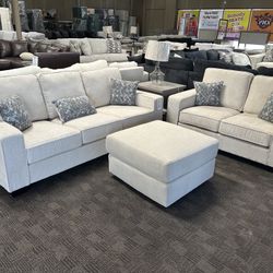 New beige Cream sofa And Love Seat Set