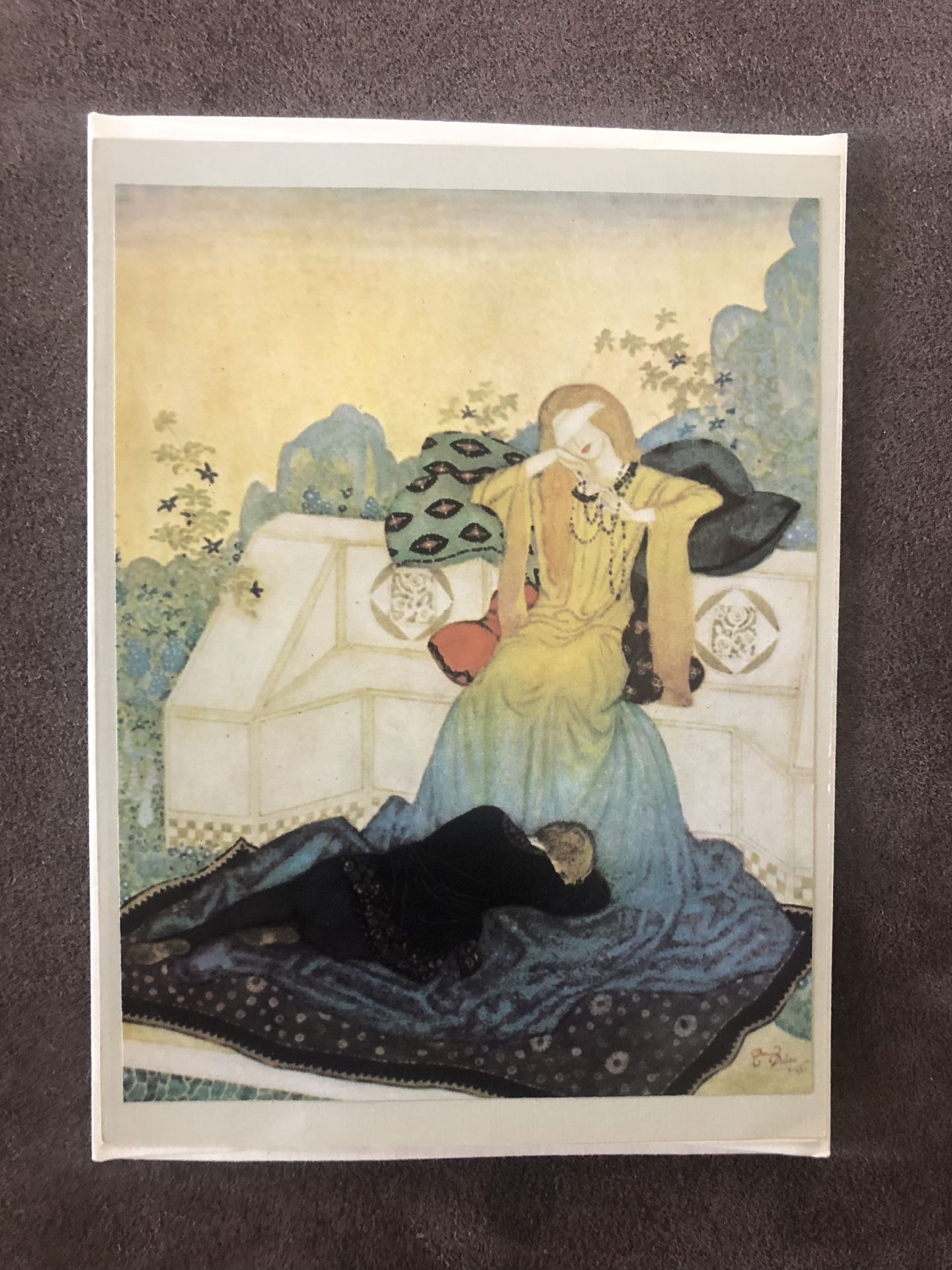 Vintage Green Tiger Press La Jolla Ca NOS Blank Greeting Card