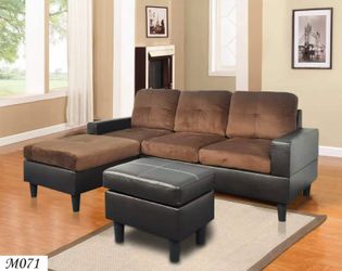 Small 3-Seats Sofa with ottoman