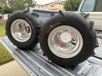 AT18x9-8 Sand Gecko Paddle Tires with Douglas Wheels